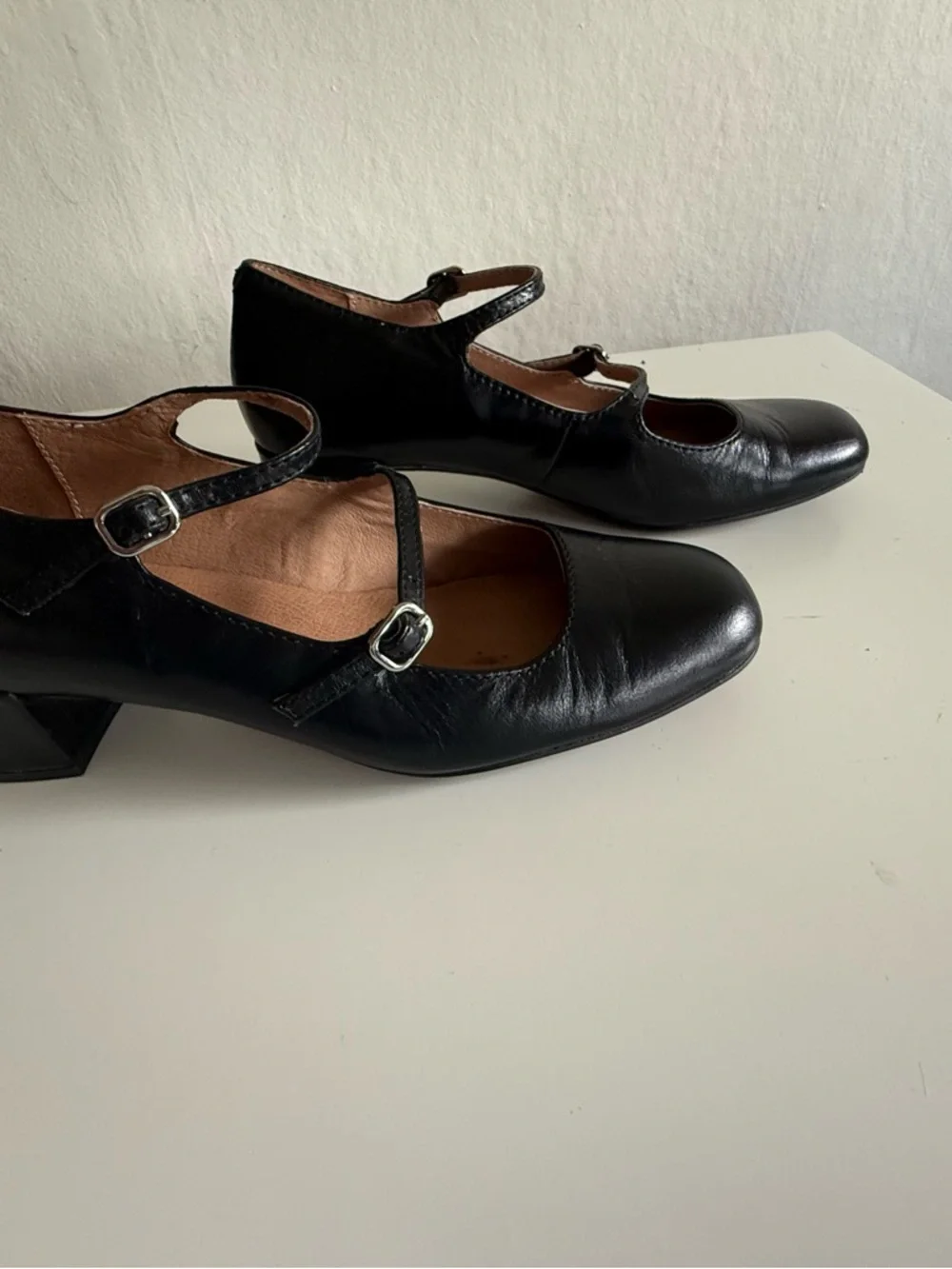 Madewell Black Leather Nettie Mary Jane Heels, 6.5 - Picture 5 of 8